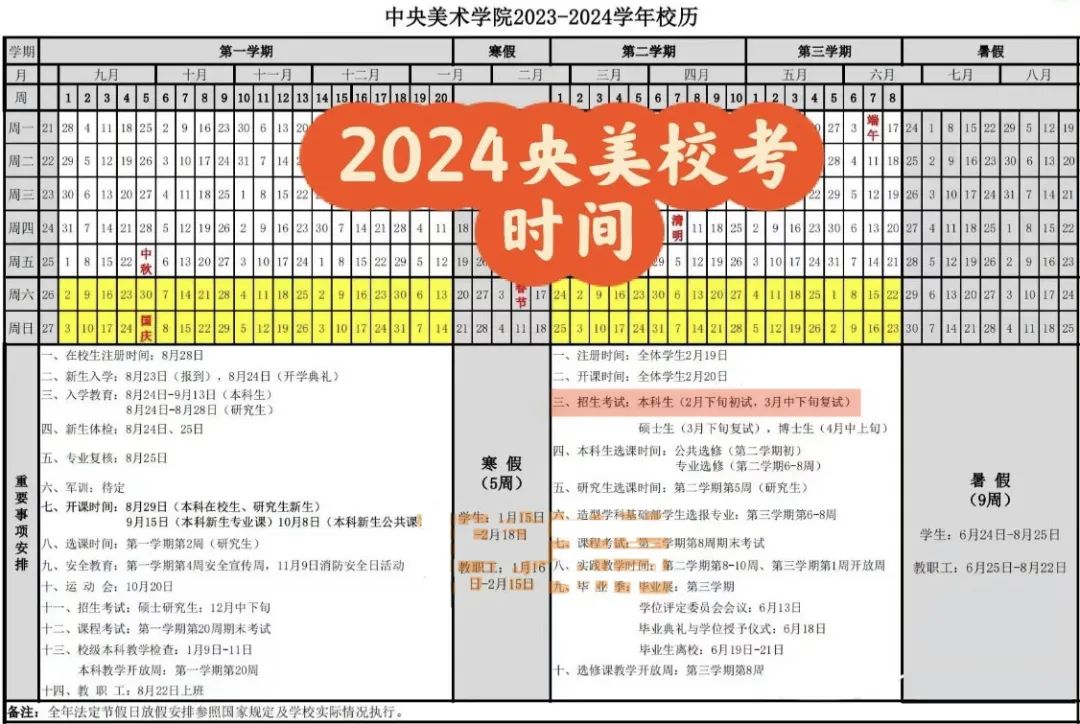 2月下旬初试 中央美术学院2024校考时间确定