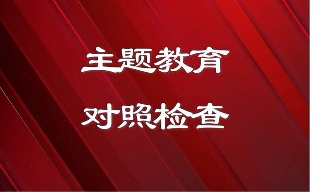 2023年主题教育组织生活会个人对照检查材料范文